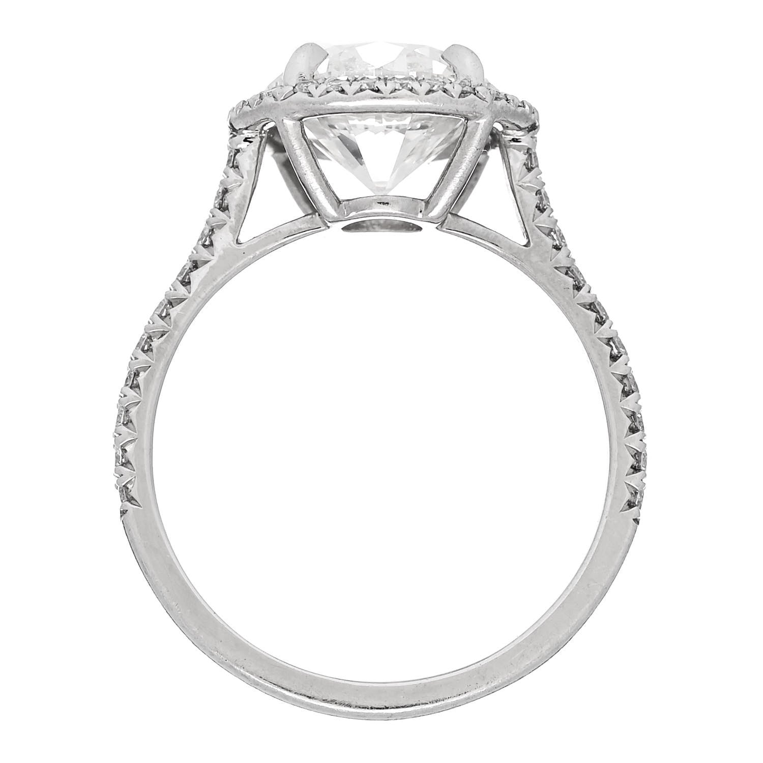 Tiffany Platinum Diamond 2.50ct Soleste Round Brilliant Engagement Ring 52 6 5 of 8