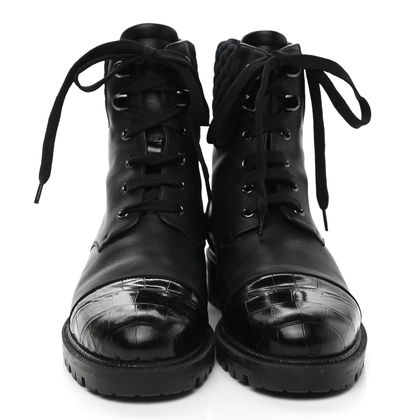 Calfskin Mayr Combat Boots 38.5 Black