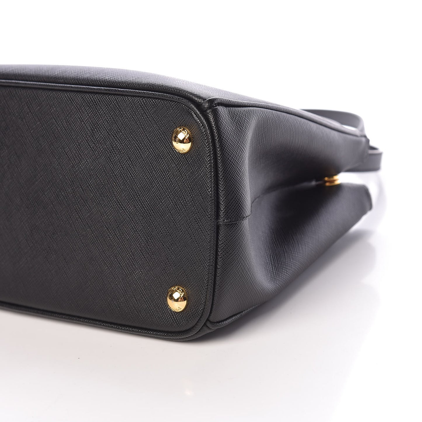 Saffiano Small Galleria Double Zip Tote Black