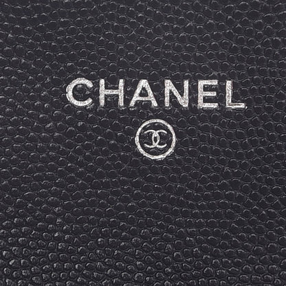 Chanel Caviar Quilted Card Holder Navy Blue 6 of 9