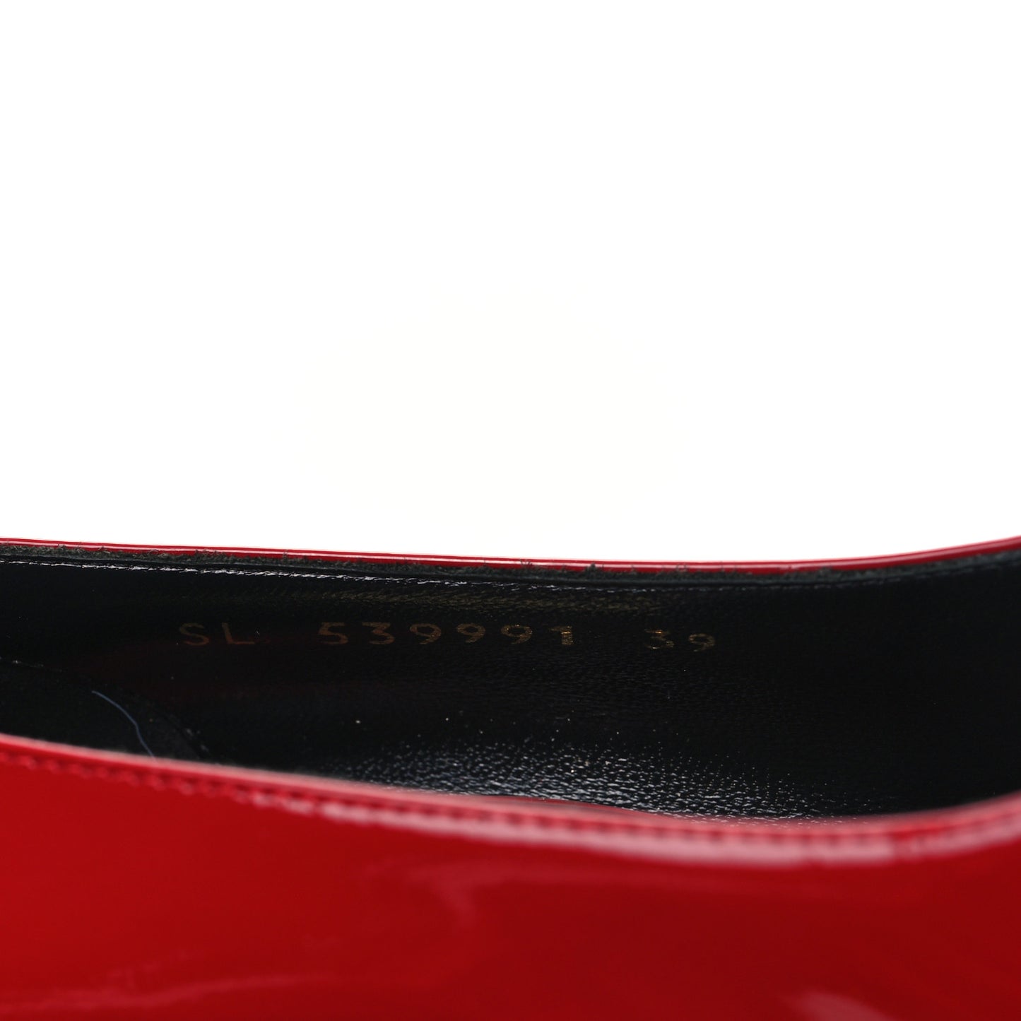 Patent Calfskin Teddy High Vamp 105 Pumps 39 Rouge Eros