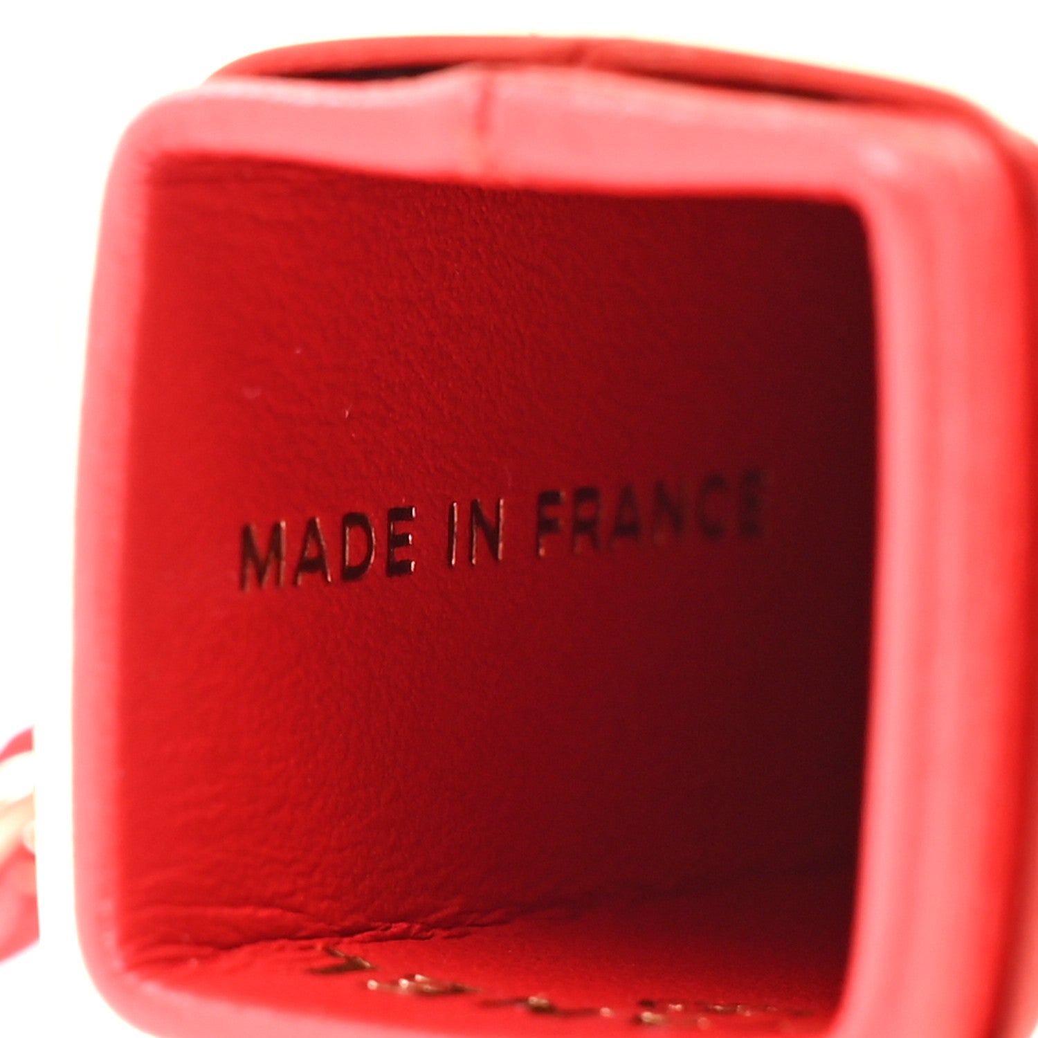 Chanel Caviar Stitched Lipstick Case On Chain Red 6 of 11