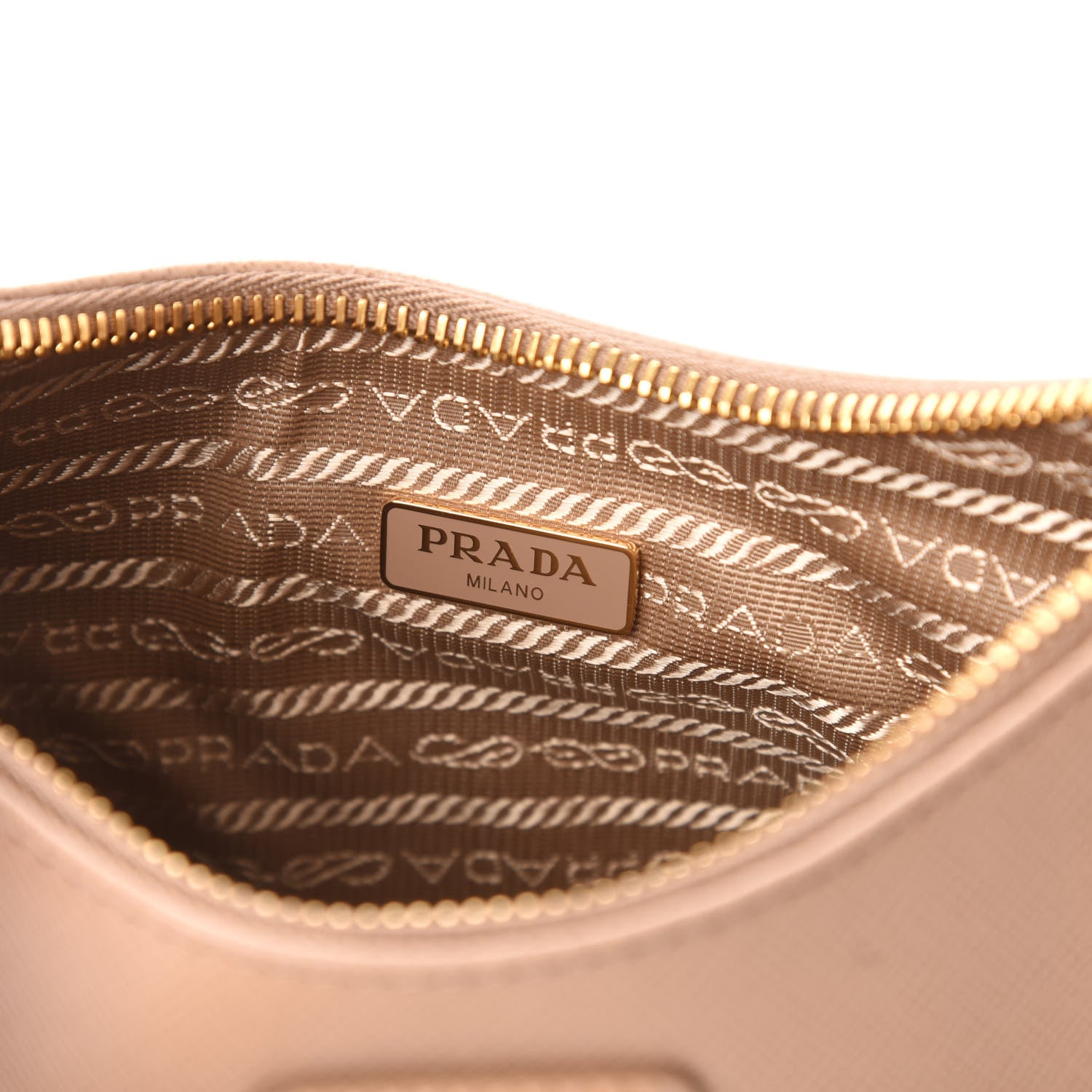 Prada Saffiano Re-Edition 2005 Shoulder Bag Cammeo Beige 8 of 10