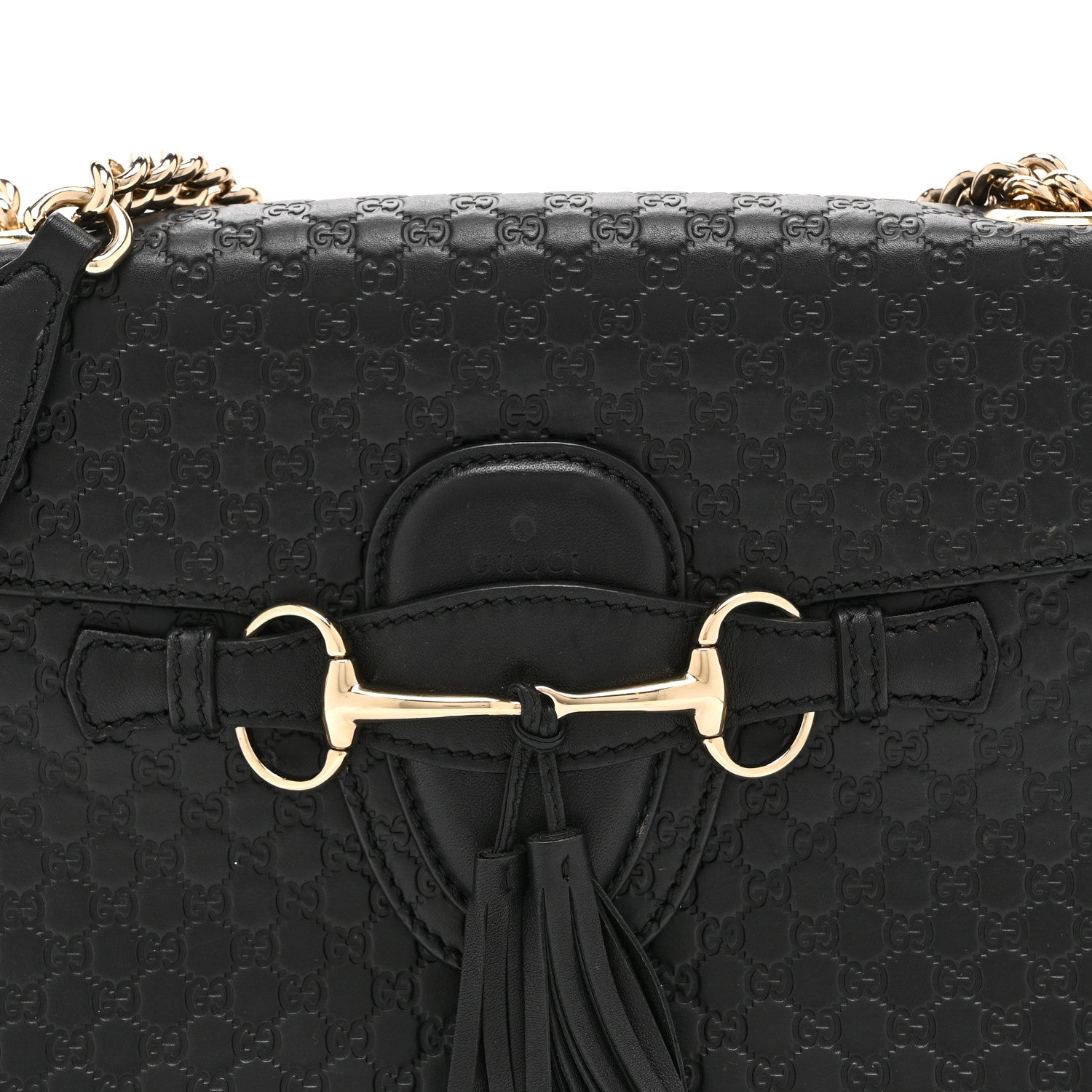 Gucci Microguccissima Medium Emily Chain Shoulder Bag Black 8 of 10