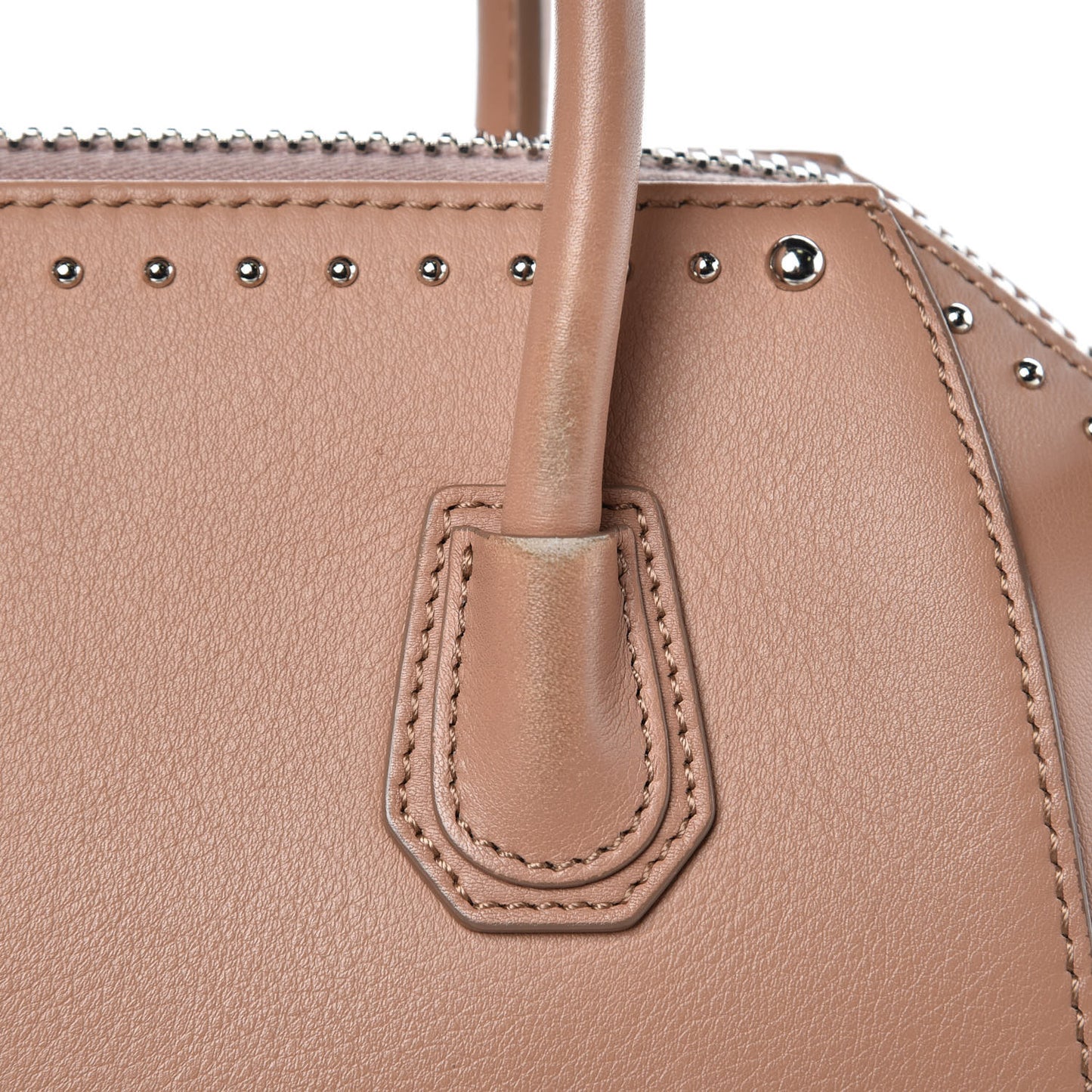 Smooth Calfskin Mini Studded Antigona Old Pink