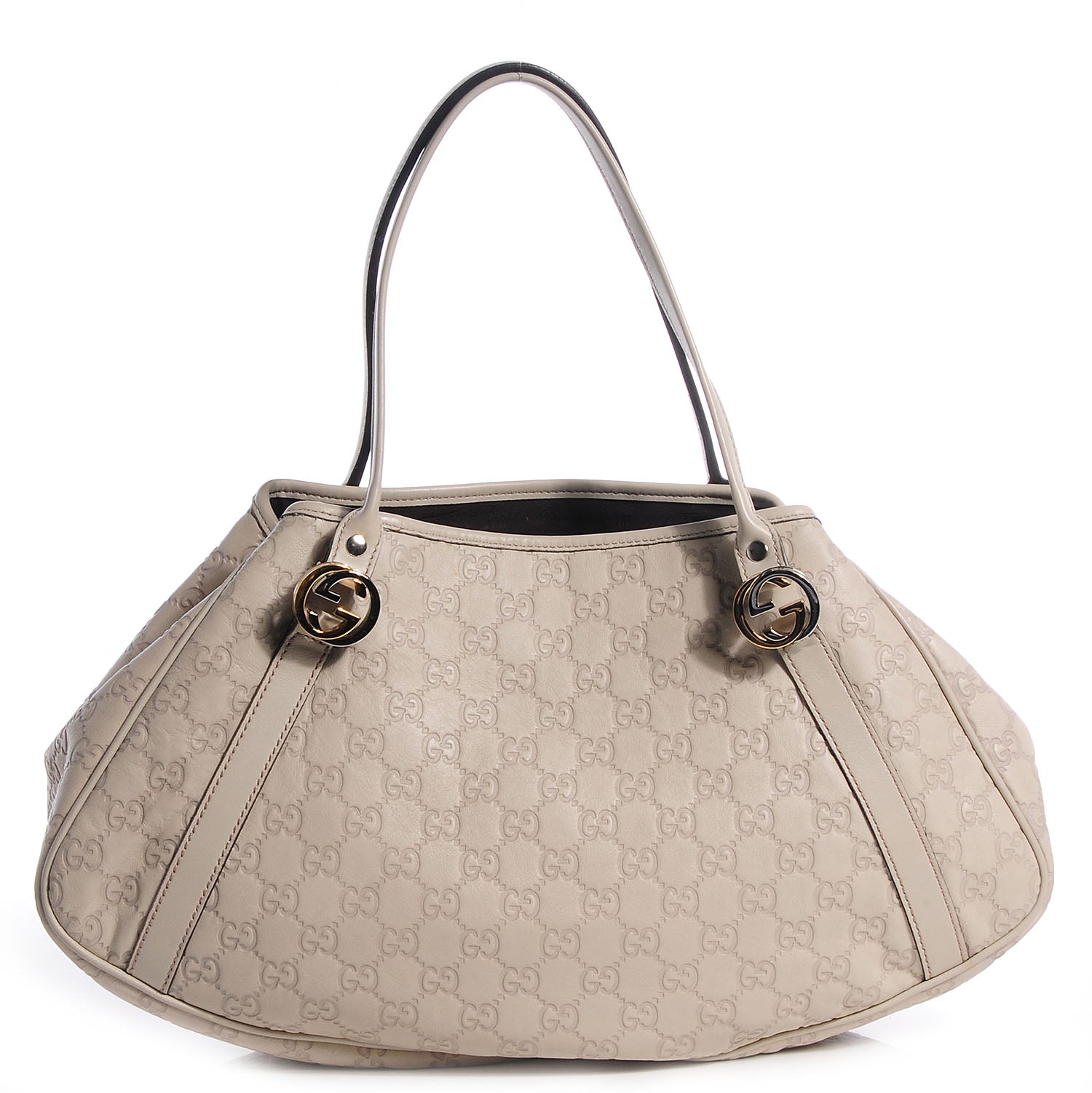 Gucci Guccissima Twins Medium Shoulder Bag Off White 1 of 7