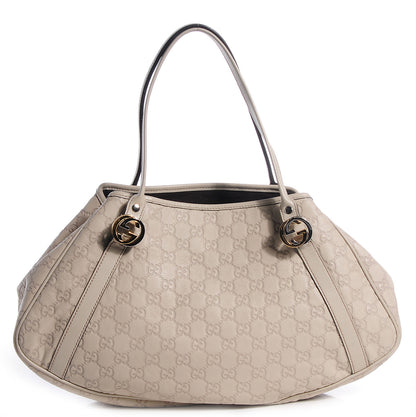 Gucci Guccissima Twins Medium Shoulder Bag Off White 1 of 7