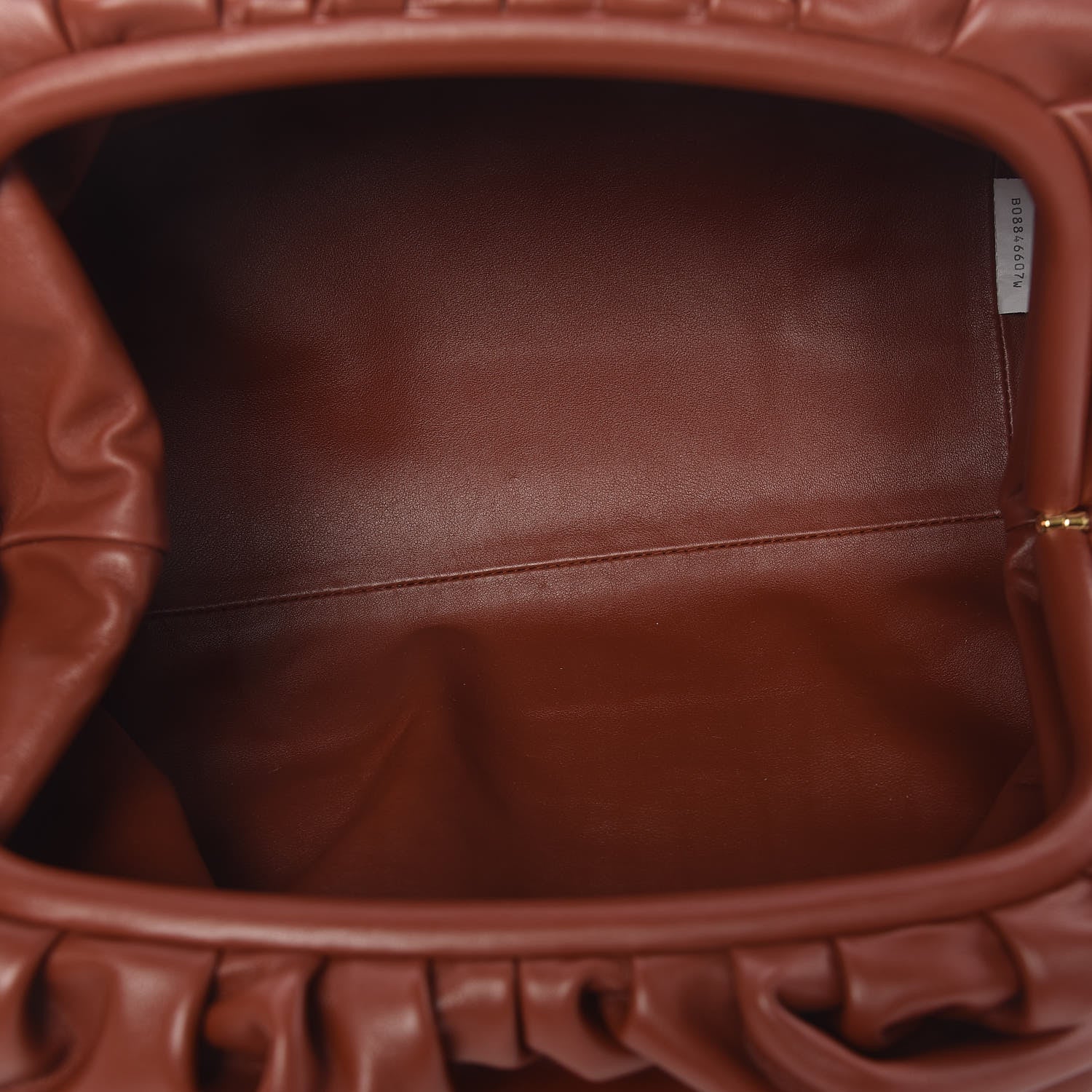 Bottega Veneta Smooth Butter Calf The Pouch Clutch Rust 5 of 8