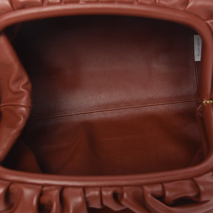 Bottega Veneta Smooth Butter Calf The Pouch Clutch Rust 5 of 8