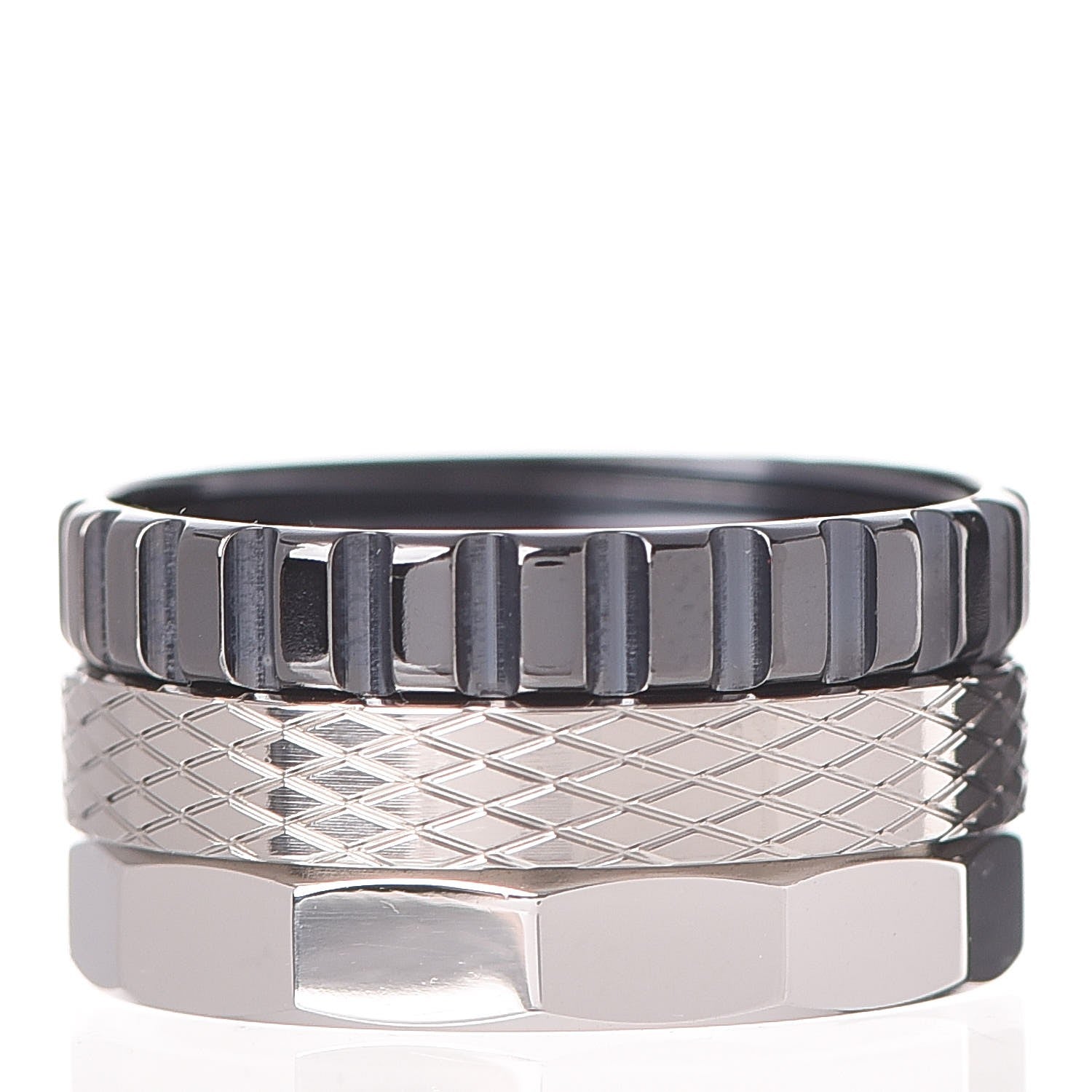 Tiffany Stainless Steel Titanium Paloma Caliper Ring 60 9 1 of 7