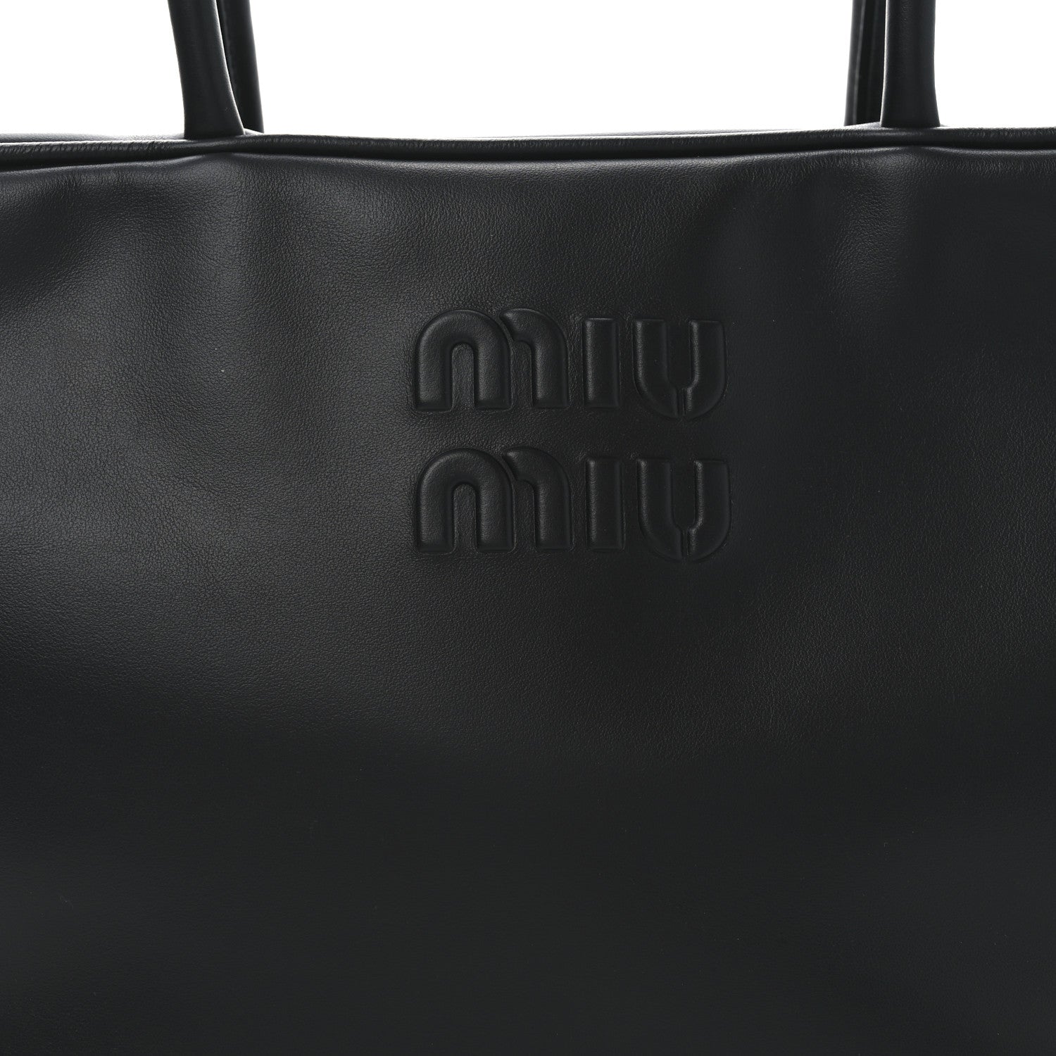 Miu Miu Soft Calf Softy Large Beau Top Handle Bag Black 7 of 9