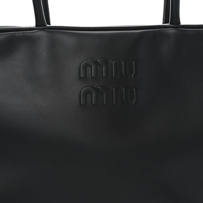 Miu Miu Soft Calf Softy Large Beau Top Handle Bag Black 7 of 9