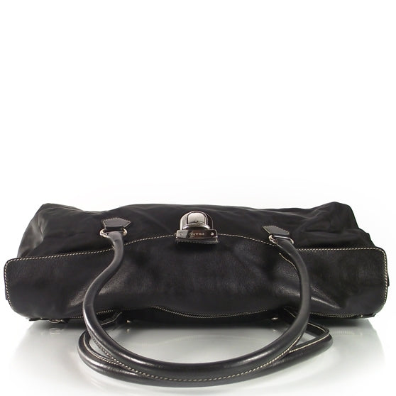 Tessuto Nylon Leather Easy Shoulder Bag