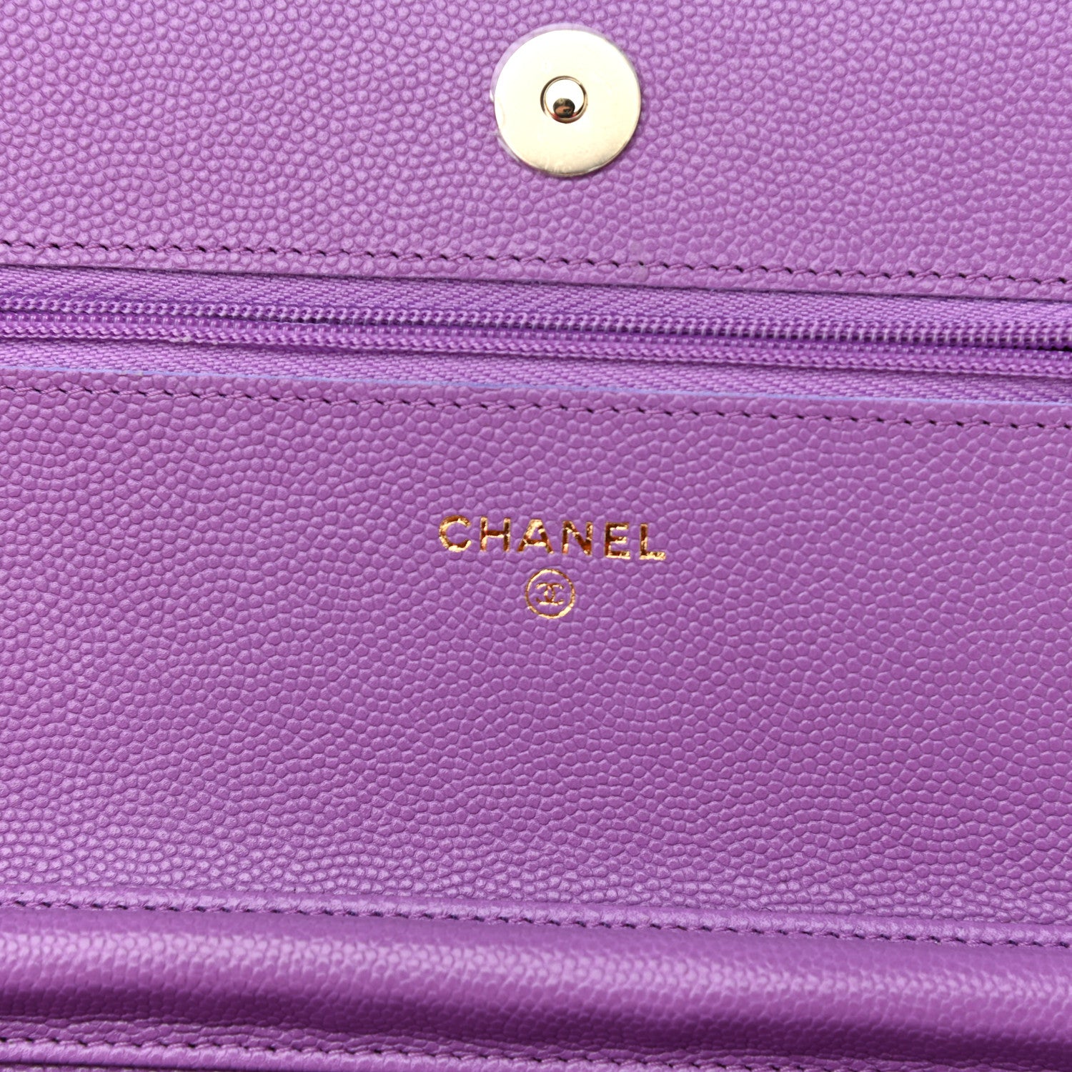 Chanel Caviar Quilted Wallet On Chain WOC Purple 6 of 12