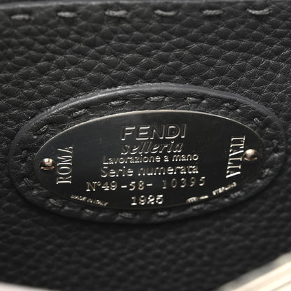 Fendi Cuoio Romano Selleria Bi-Color Small Peekaboo I SEE U Satchel Ghiaccio Asfalto 7 of 11