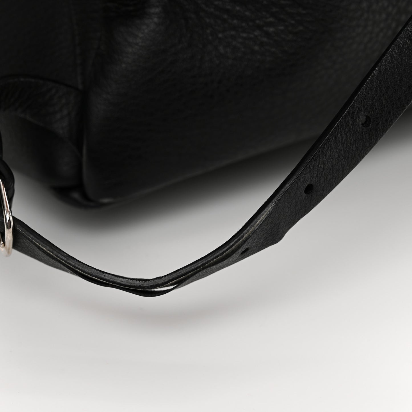 Calfskin Logo Small Everyday Backpack Black White