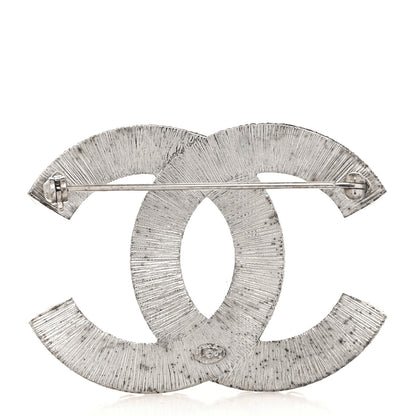 Chanel Baguette Crystal CC Brooch Silver 3 of 4