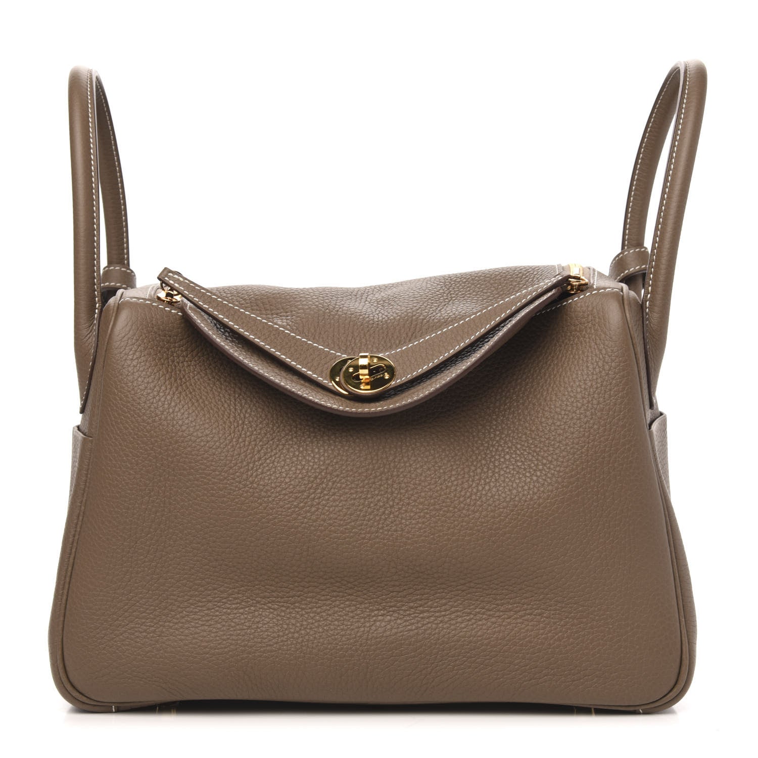 Hermes Taurillon Clemence Lindy 30 Etoupe 1 of 9
