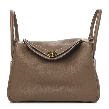 Hermes Taurillon Clemence Lindy 30 Etoupe 1 of 9