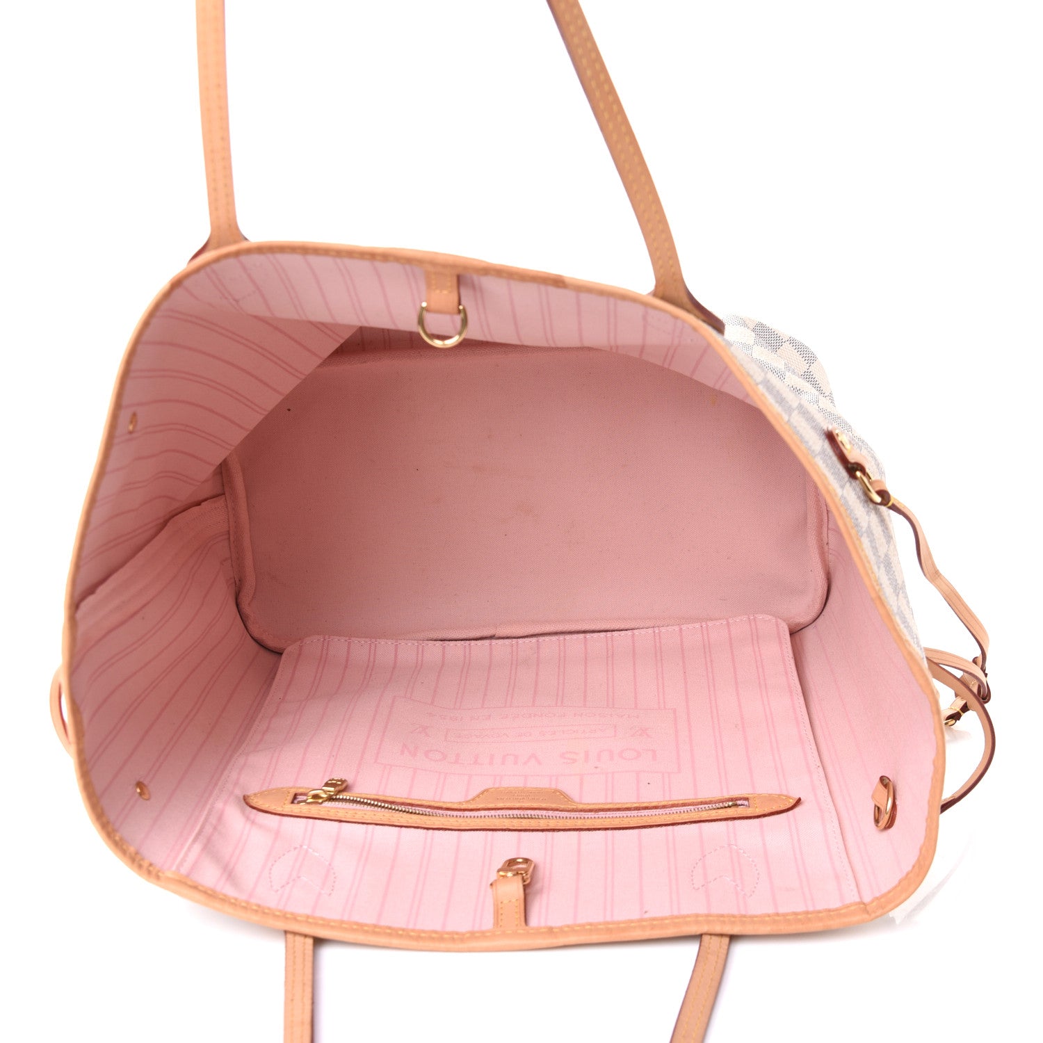 Louis Vuitton Damier Azur Neo Neverfull MM Rose Ballerine 8 of 8