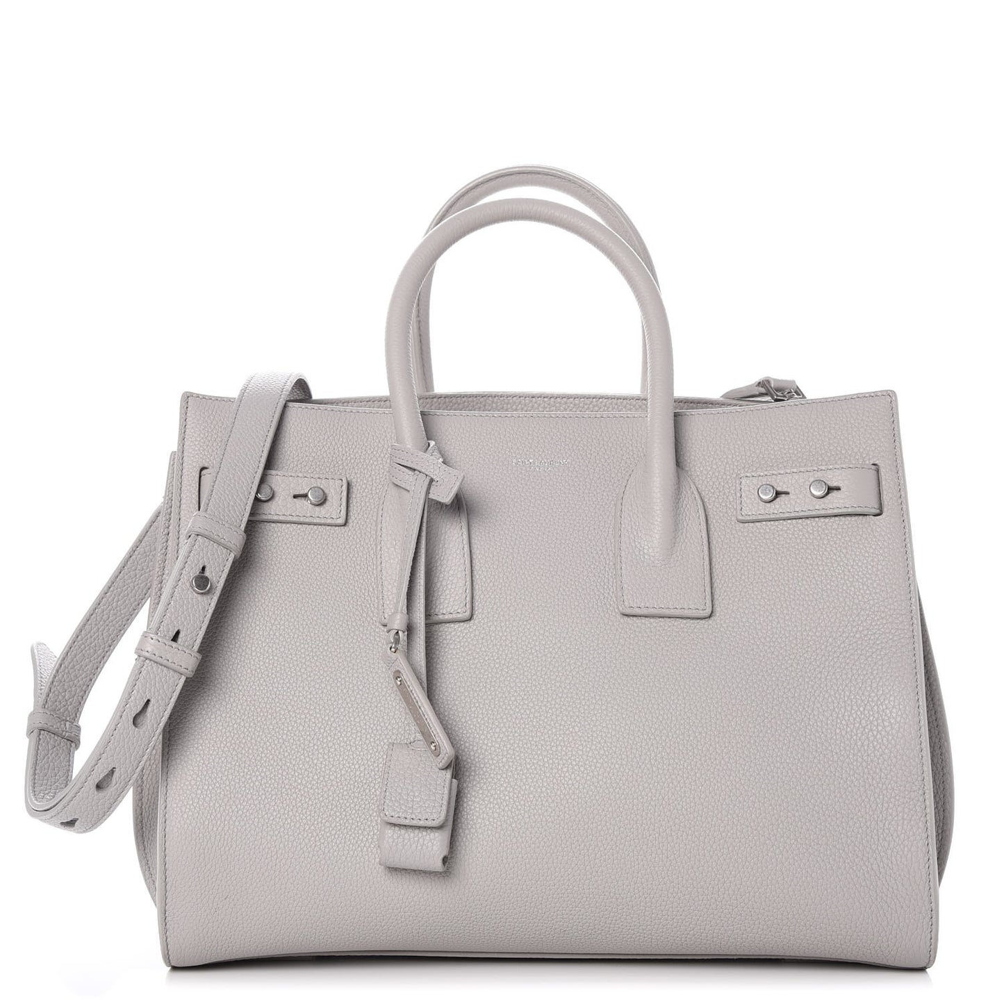 Grained Calfskin Small Supple Sac De Jour Mouse Grey