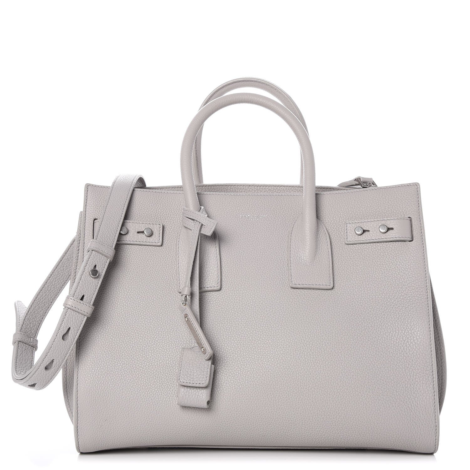 Saint Laurent Grained Calfskin Small Supple Sac De Jour Mouse Grey 1 of 7
