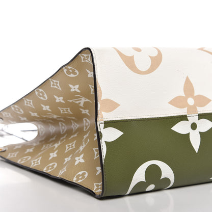 Louis Vuitton Monogram Giant Onthego GM Kaki Beige 6 of 12