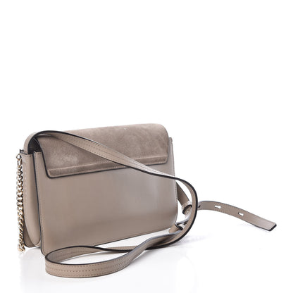 Chloe Suede Calfskin Small Faye Shoulder Bag Motty Grey 3 of 13