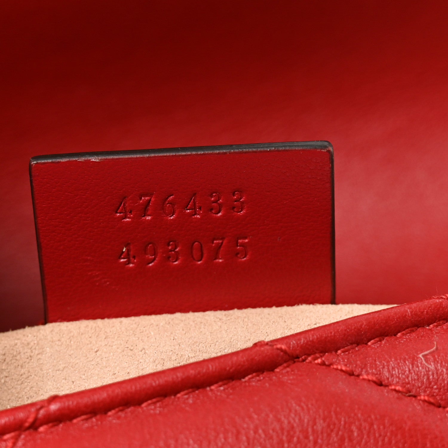Gucci Calfskin Matelasse Super Mini GG Marmont Shoulder Bag Hibiscus Red 7 of 11