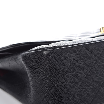 Chanel Caviar Quilted Jumbo Double Flap Black 9 of 10