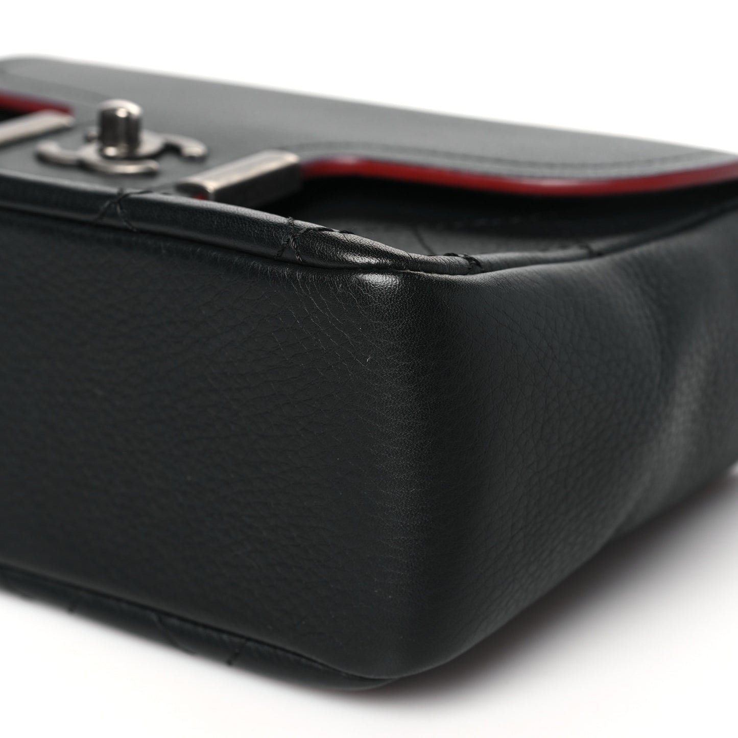 Grained Calfskin Archi Chic Flap Black