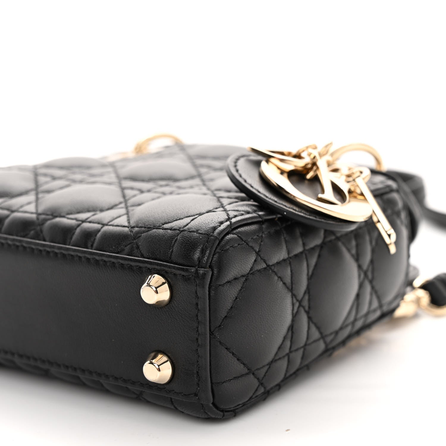 Christian Dior Lambskin Cannage Micro Lady Dior Black 9 of 9
