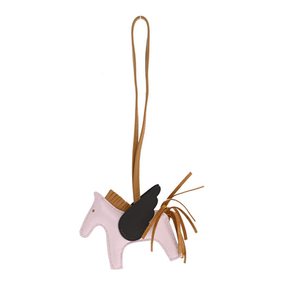 Hermes Milo Lambskin Grigri Rodeo Pegase Horse Bag Charm PM Mauve Pale Sesame Ebene 1 of 5