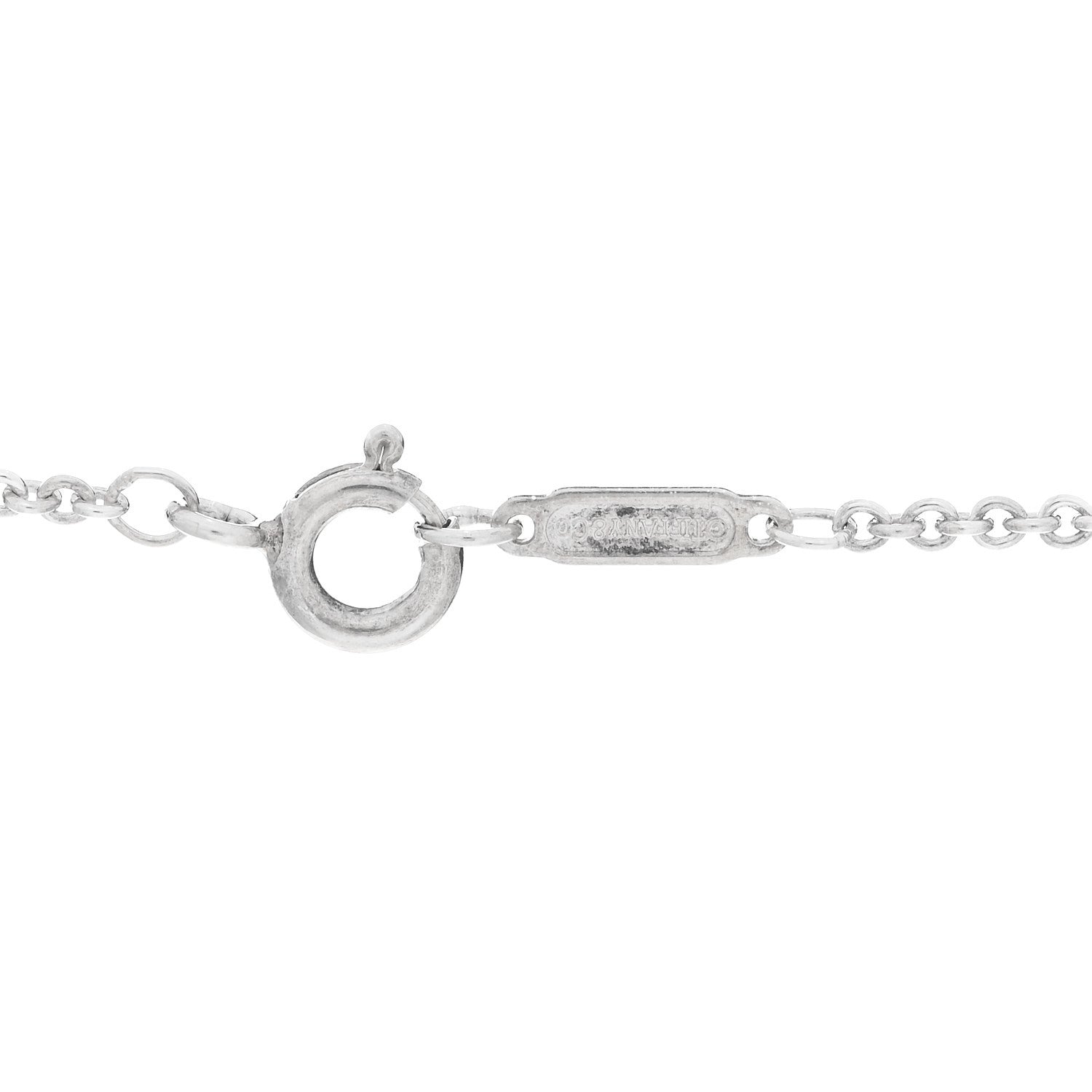 Tiffany Sterling Silver Cushion Square Link Pendant Necklace 5 of 6
