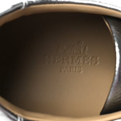 Hermes Metallic Epsom Womens Boomerang Sneakers 38.5 Argente 8 of 8