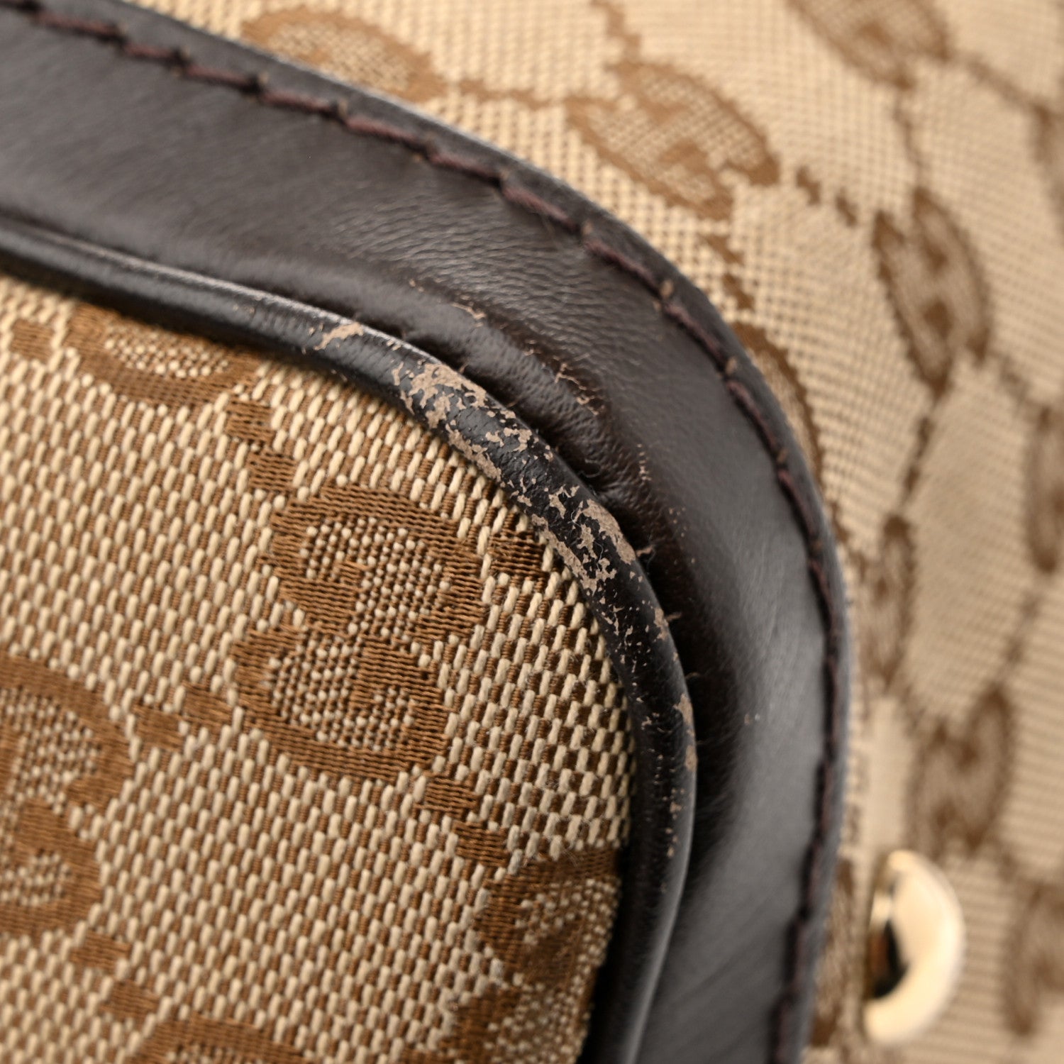 Gucci Monogram Vintage Web Medium Boston Dark Brown 16 of 16