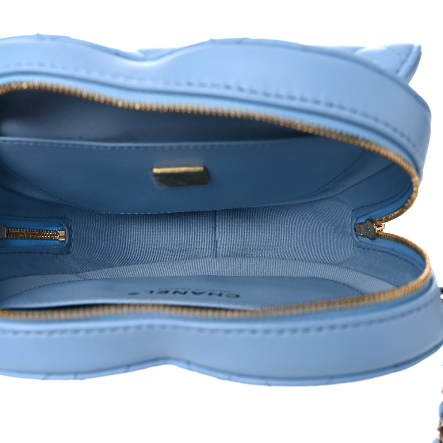 Lambskin Quilted CC In Love Heart Bag Light Blue