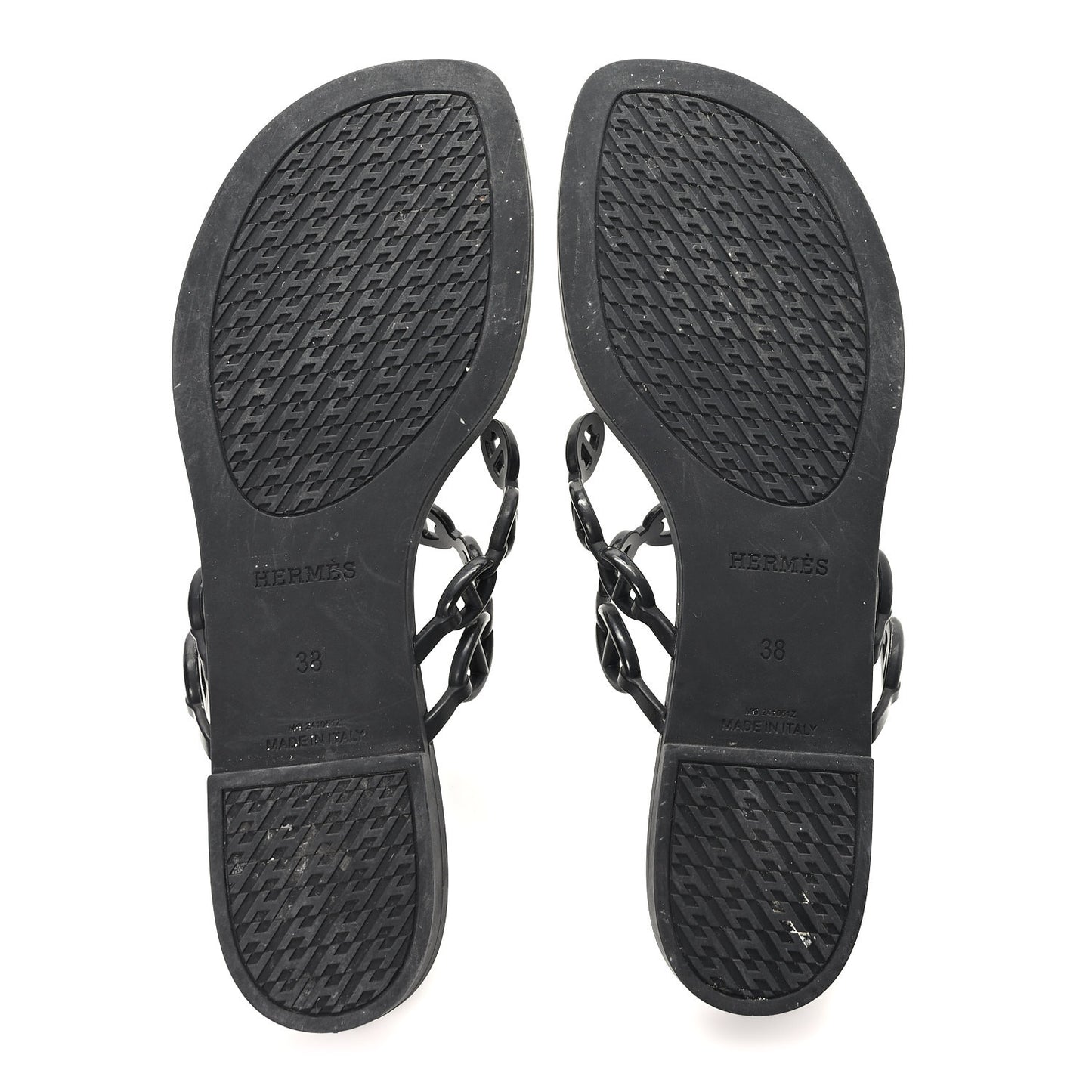 Rubber Chaine d'Ancre Island Sandals 38 Black