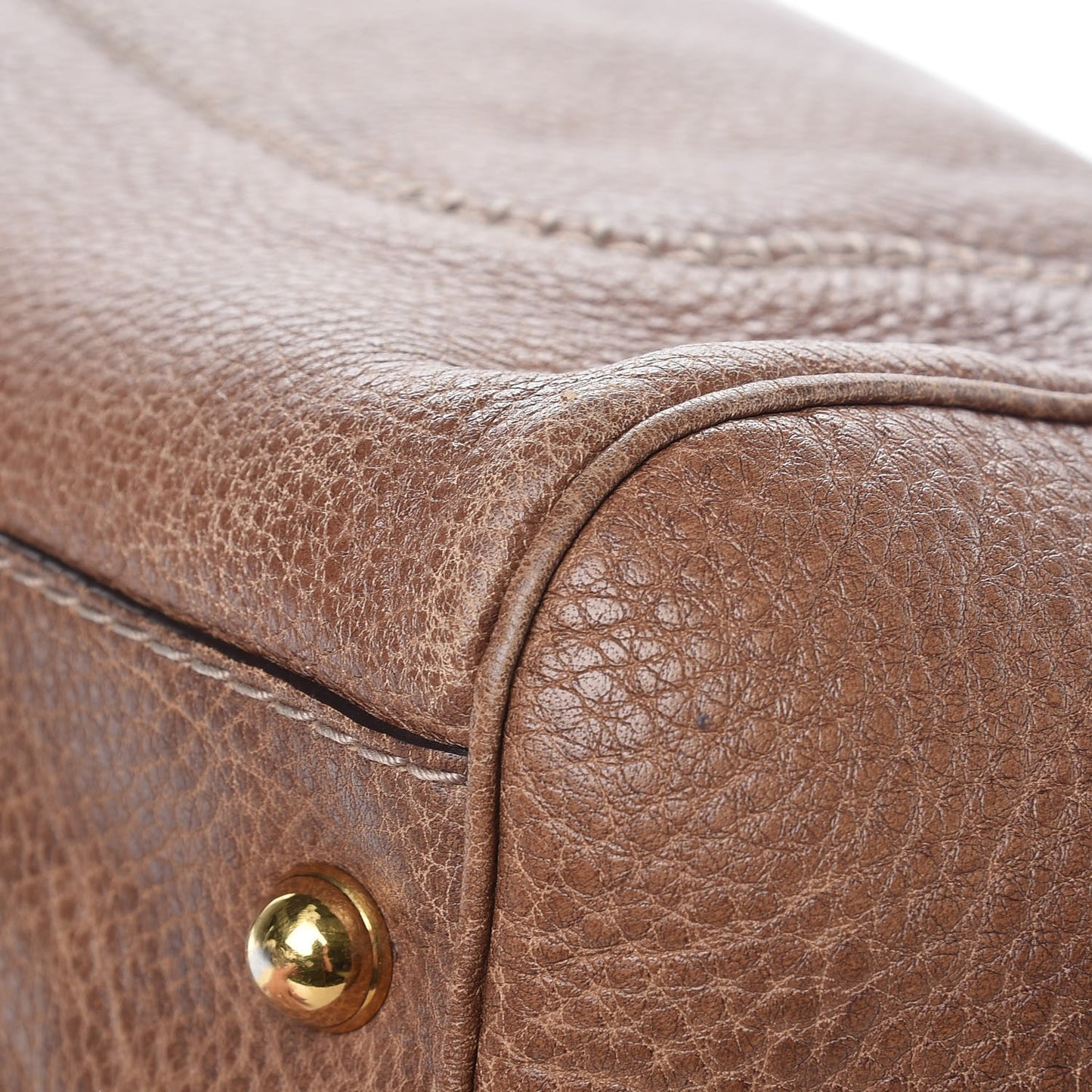 Calfskin Large New Pelham Shoulder Bag Brown