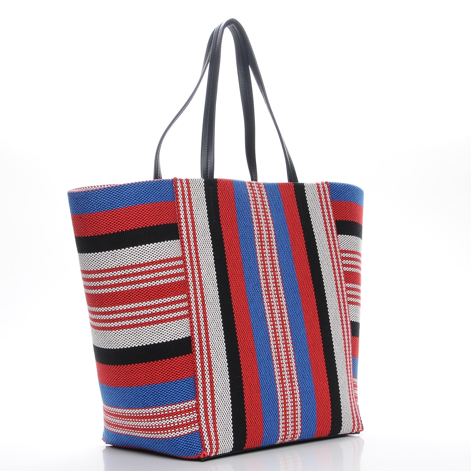 Celine Textile Striped Medium Horizontal Cabas Phantom Navy Blue 3 of 7