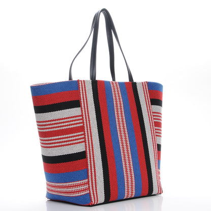 Celine Textile Striped Medium Horizontal Cabas Phantom Navy Blue 3 of 7