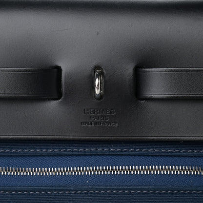 Hermes Toile Vache Hunter Herbag Zip Retourne 31 PM Black Bleu Indigo 6 of 12