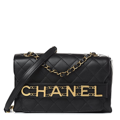 Chanel Calfskin Quilted Enchained Flap Black 1 of 12