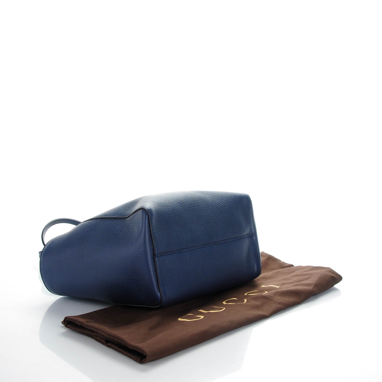 Gucci Dollar Calfskin Small Swing Tote Classic Marine Deep Cobalt 4 of 6