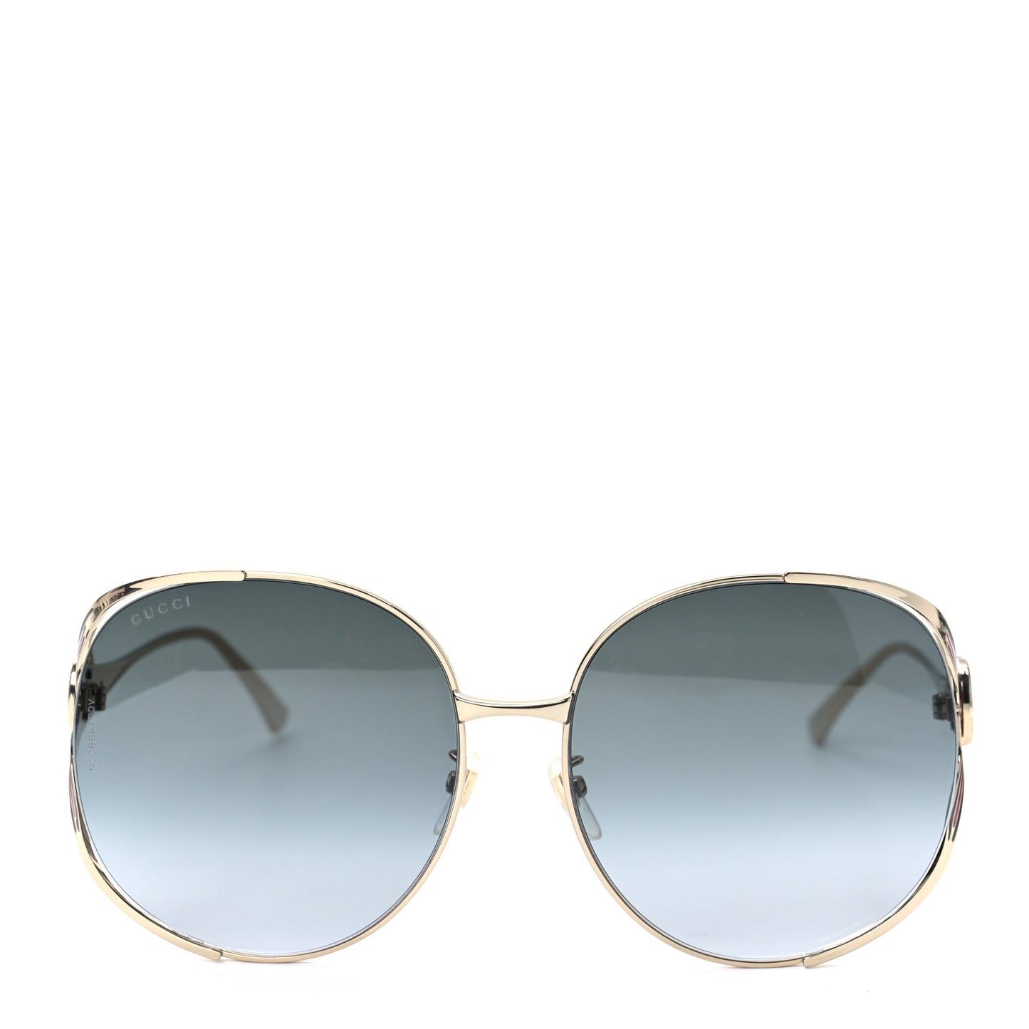 Metal Oversized Round Frame GG0225S Sunglasses Gold