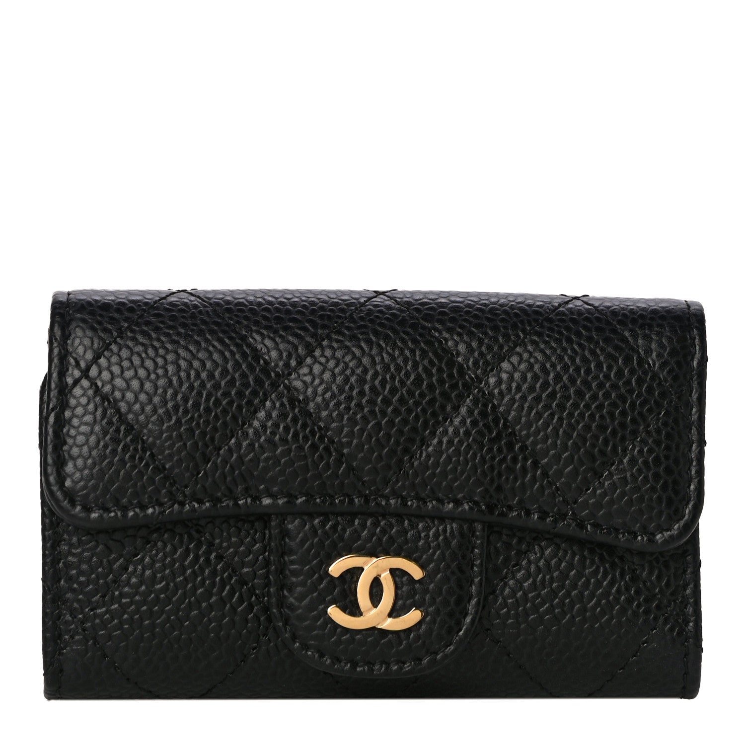 Chanel Caviar Quilted 6 Key Holder Black 1 of 12
