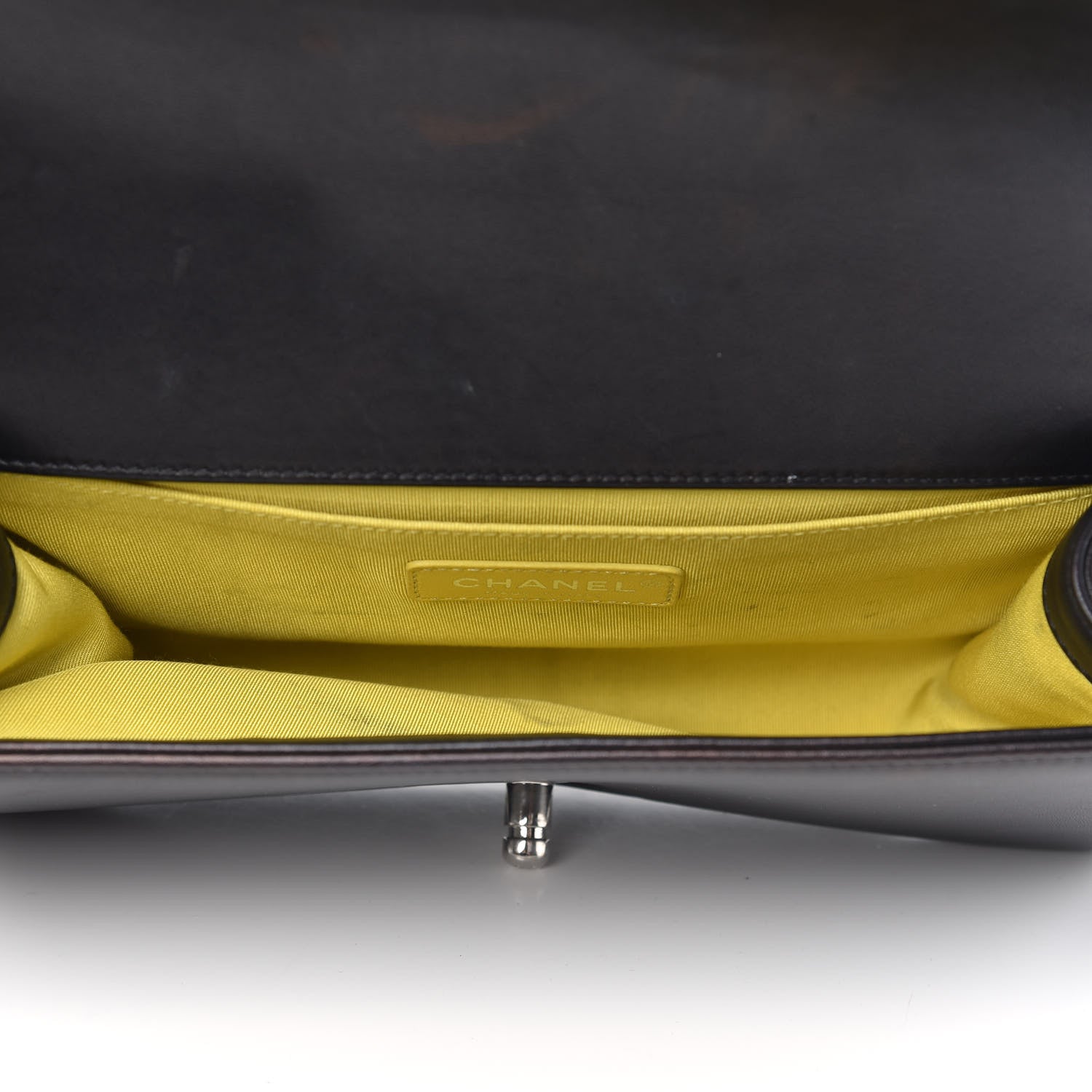 Chanel Lambskin Tweed Woven Medium Chevron Boy Flap Black 5 of 15