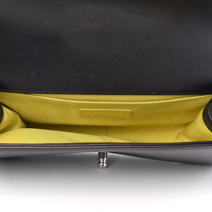 Chanel Lambskin Tweed Woven Medium Chevron Boy Flap Black 5 of 15