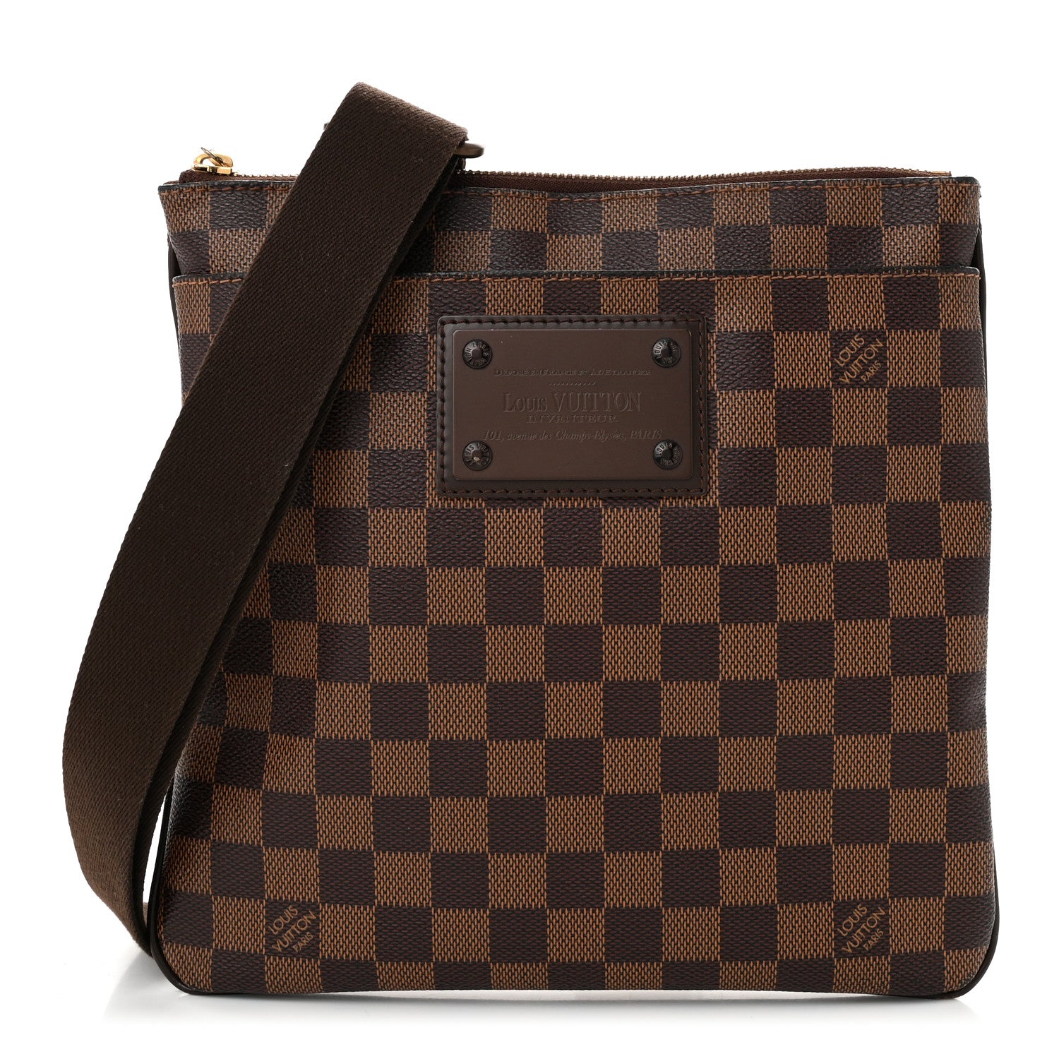Louis Vuitton Damier Ebene Brooklyn Flat Pochette 1 of 10