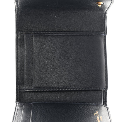 Christian Dior Oblique Saddle Lotus Wallet Blue 5 of 8